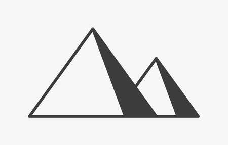 Egyptian pyramid vector icon on white backgroundのイラスト素材