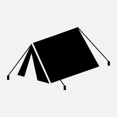 Tent icon on white background. Camping signのイラスト素材
