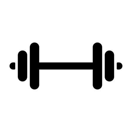 Dumbbell icon. Vector sign on white backgroundのイラスト素材