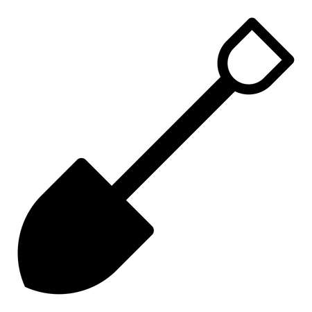 Shovel icon. Vector sign on white backgroundのイラスト素材