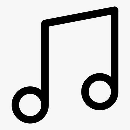 Music note vector icon on white backgroundのイラスト素材