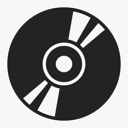 CD vector icon on white background. DVD signのイラスト素材