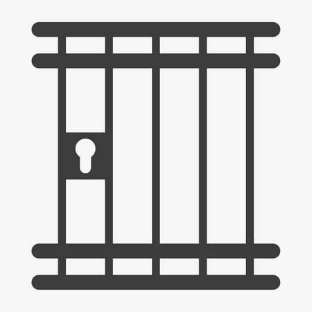 Prison icon. Jail vector sign on white backgroundのイラスト素材