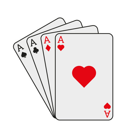 Playing cards vector icon on white background