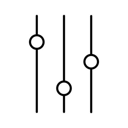 Audio control line vector icon on white backgroundのイラスト素材