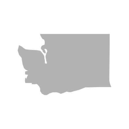 Washington map vector icon on white backgroundのイラスト素材