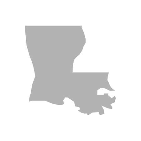 Louisiana map vector icon on white backgroundのイラスト素材