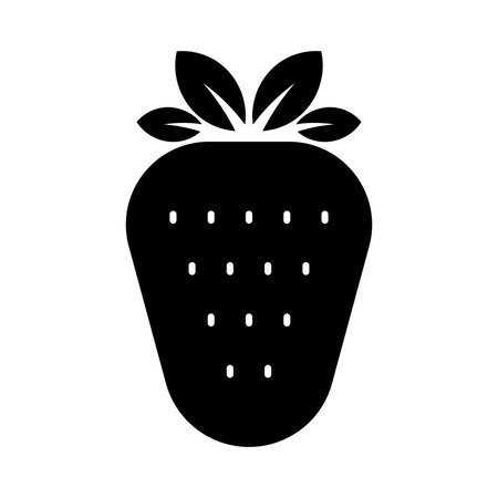 Strawberry vector icon isolated on white background.のイラスト素材