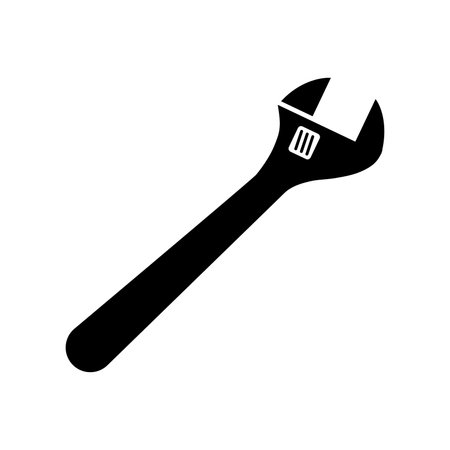 Adjustable wrench vector icon isolated on white backgroundのイラスト素材