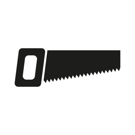 Saw vector icon isolated on white background.のイラスト素材