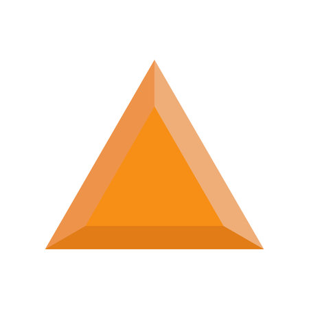 Orange gem vector icon isolated on white backgroundのイラスト素材