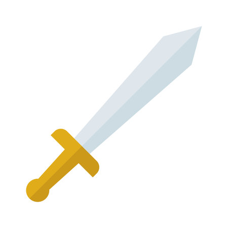 Sword vector icon isolated on white background.のイラスト素材