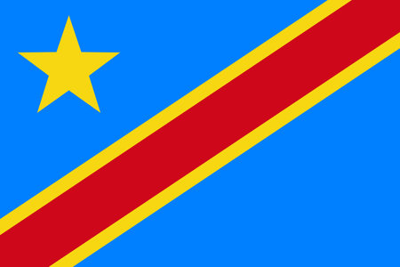 Democratic republic of the Congo vector national flag.のイラスト素材