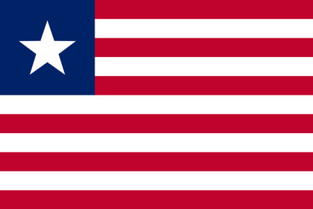 Liberia vector flag. African country national symbolのイラスト素材