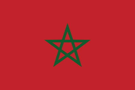 Morocco vector flag. African country national symbolのイラスト素材