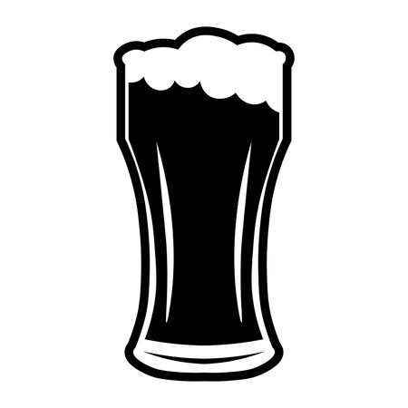 Beer vector black icon isolated on white backgroundのイラスト素材