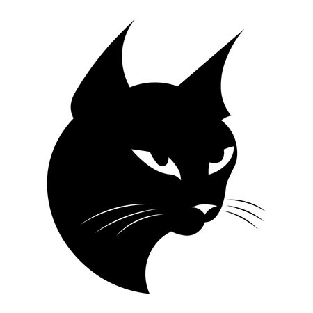 Cat black icon isolated on white backgroundのイラスト素材