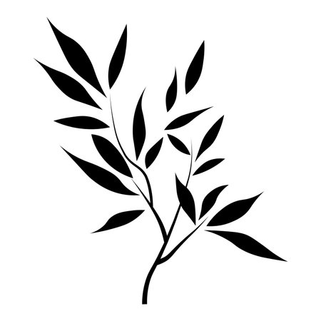 Branch black icon isolated on white backgroundのイラスト素材