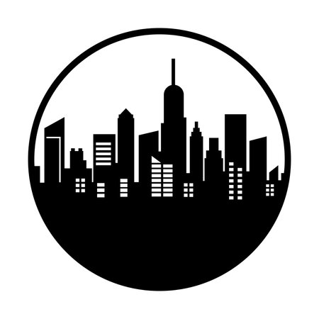 City black logo isolated on white backgroundのイラスト素材