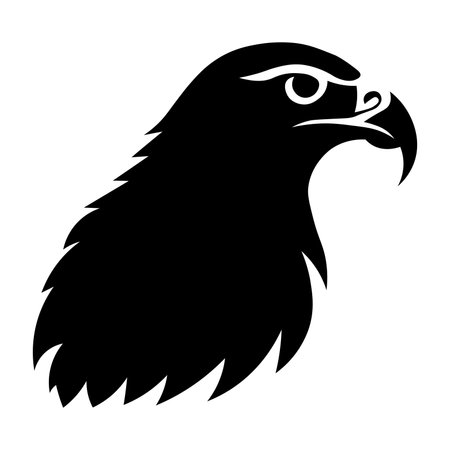 Falcon black vector icon isolated on white backgroundのイラスト素材