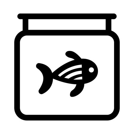 black vector aquarium icon isolated on white backgroundのイラスト素材
