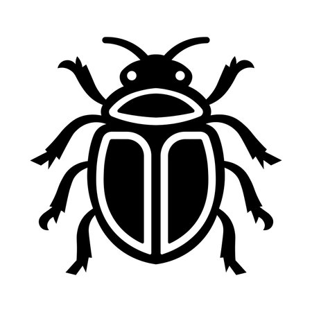 black vector insect icon isolated on white backgroundのイラスト素材