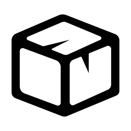 black vector ice cube icon isolated on white backgroundのイラスト素材