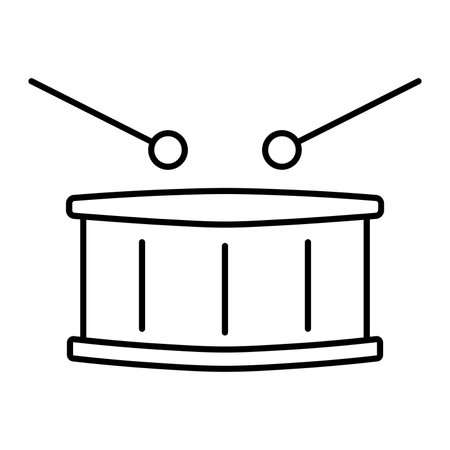 black vector drum icon isolated on white backgroundのイラスト素材