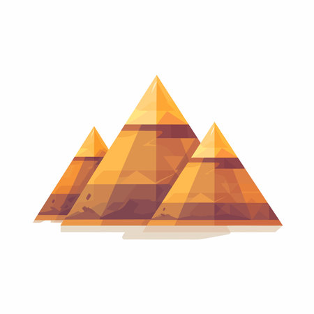Pyramids of Giza vector isolated on whiteのイラスト素材