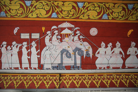 Painting of the Kandy Esala Perahera, Festival of the Toothのeditorial素材