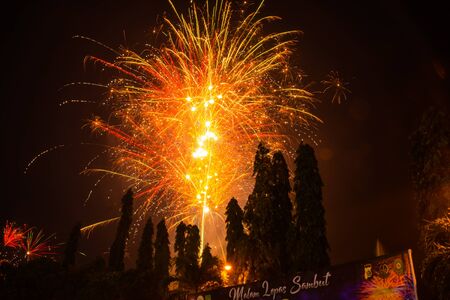 Beautiful fireworks on New Year's Eve 2020