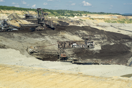 Big Machin - Coal Mining Mine Excavator. Kolubara, Lazarevac, Serbiaの写真素材