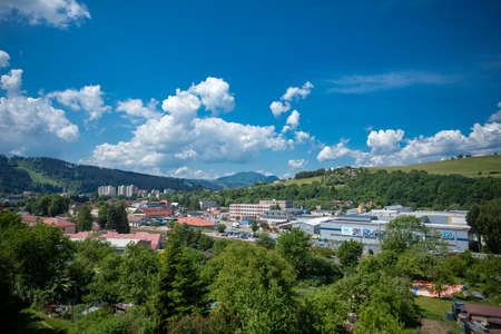 Panorama of town Dolni Kubin in North part of Slovakiaの写真素材