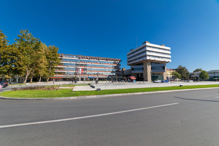 Krusevac city center. Monument to the Heroes of Kosovo in the center of KruÅ¡evac (Battle of Kosovo 1389). Serbiaのeditorial素材