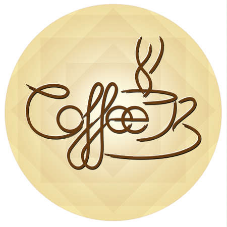Coffee Logo Template With Stylized Cup.Vector illustrationのイラスト素材