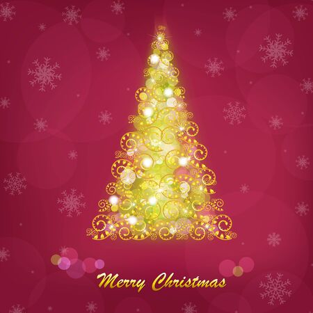 Abstract Christmas Tree, Vector Illustrationのイラスト素材