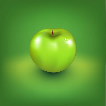 Fresh Green Apple, Vector Illustrationのイラスト素材