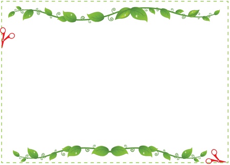 Flyer Sale With Branches And Leaflets, Vector Illustrationのイラスト素材