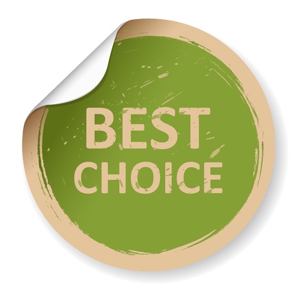 Vintage Label With Best Choice Message, Vector Illustrationのイラスト素材