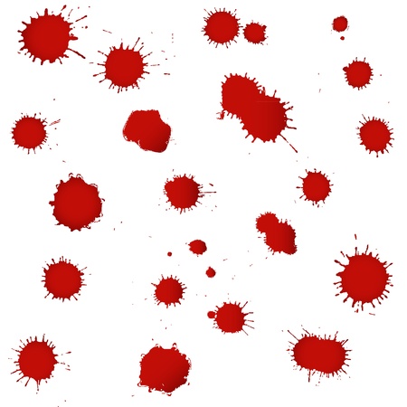 Blobs Stains Set, Isolated On White Background Illustrationのイラスト素材