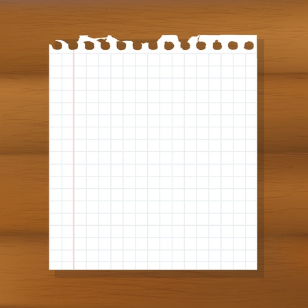 Sheet Of Paper On Wooden Background Illustrationのイラスト素材