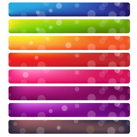 8 Web Site Banners, Isolated On White Background Illustrationのイラスト素材