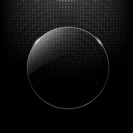 Glass Panel Isolated On Black Background,  Illustrationのイラスト素材