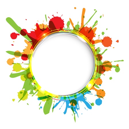 Dialog Balloons With Color Blobsのイラスト素材