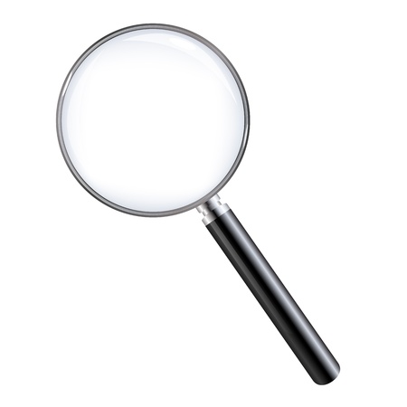 Magnifying Glass, Isolated On White Background, With Gradient Mesh, Vector Illustrationのイラスト素材