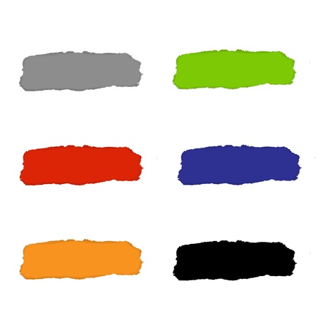 Torn Paper Set With Color Backgrounds, Isolated On White Background, Vector Illustrationのイラスト素材