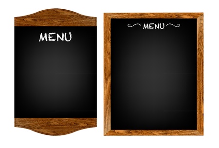 2 Restaurant Menu Boards With Gradient Mesh, Isolated On White Background, Vector Illustrationのイラスト素材