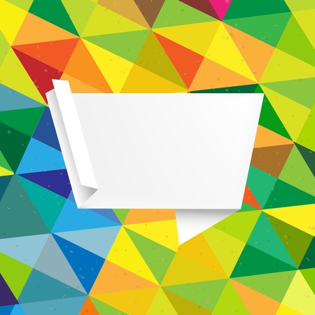 Vintage Color Background With Origami With Gradient Mesh, Vector Illustrationのイラスト素材