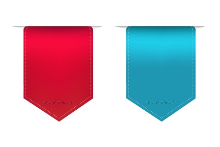 2 Satin Ribbons With Gradient Mesh, Vector Illustrationのイラスト素材