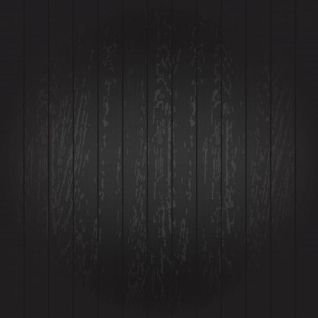 Black Wooden Background, Vector Illustration